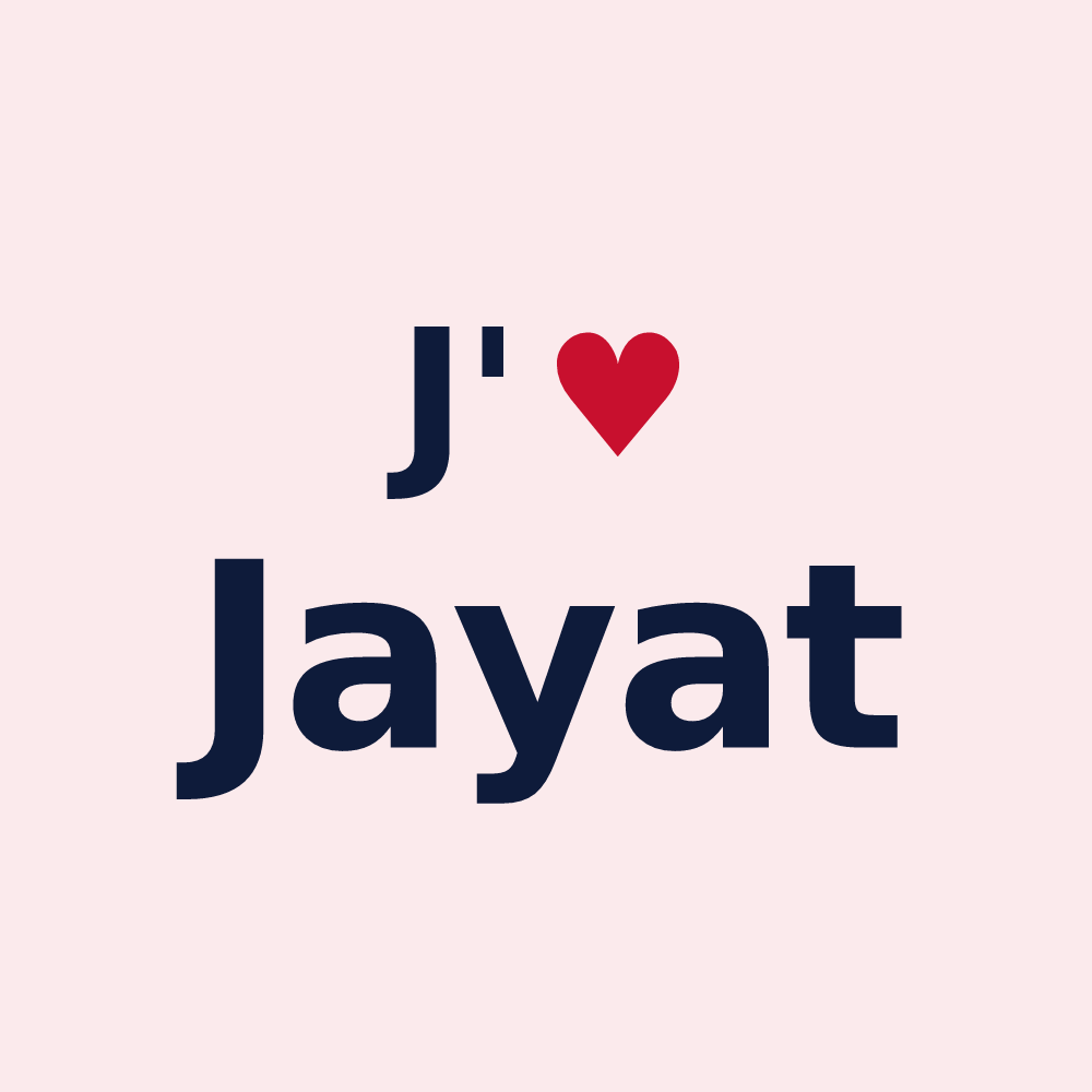 Magnet personnalisé Jayat — design J'aime Jayat