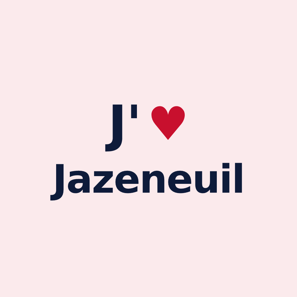 Magnet personnalisé Jazeneuil — design J'aime Jazeneuil