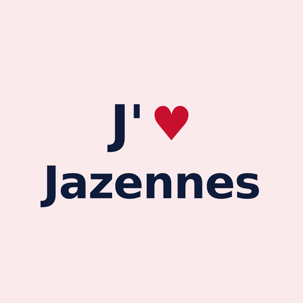 Magnet personnalisé Jazennes — design J'aime Jazennes