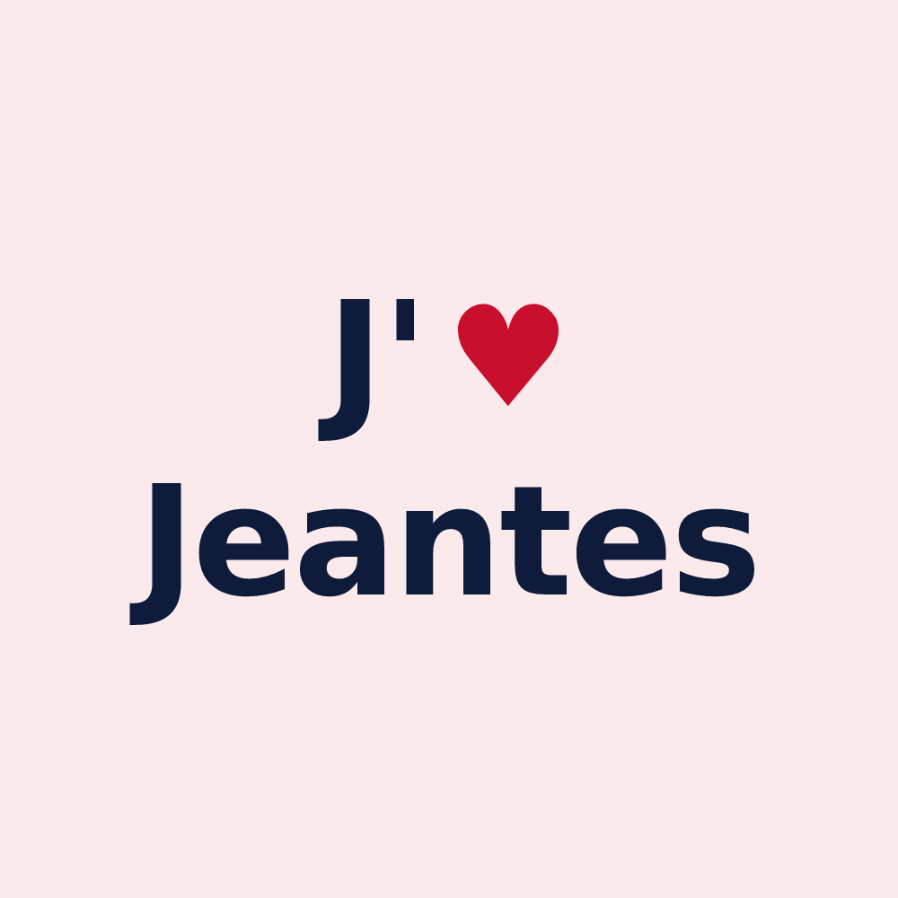 Magnet personnalisé Jeantes — design J'aime Jeantes