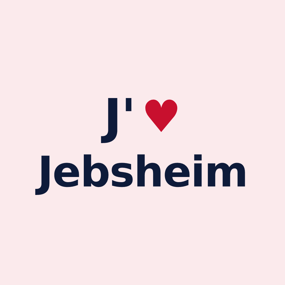 Magnet personnalisé Jebsheim — design J'aime Jebsheim