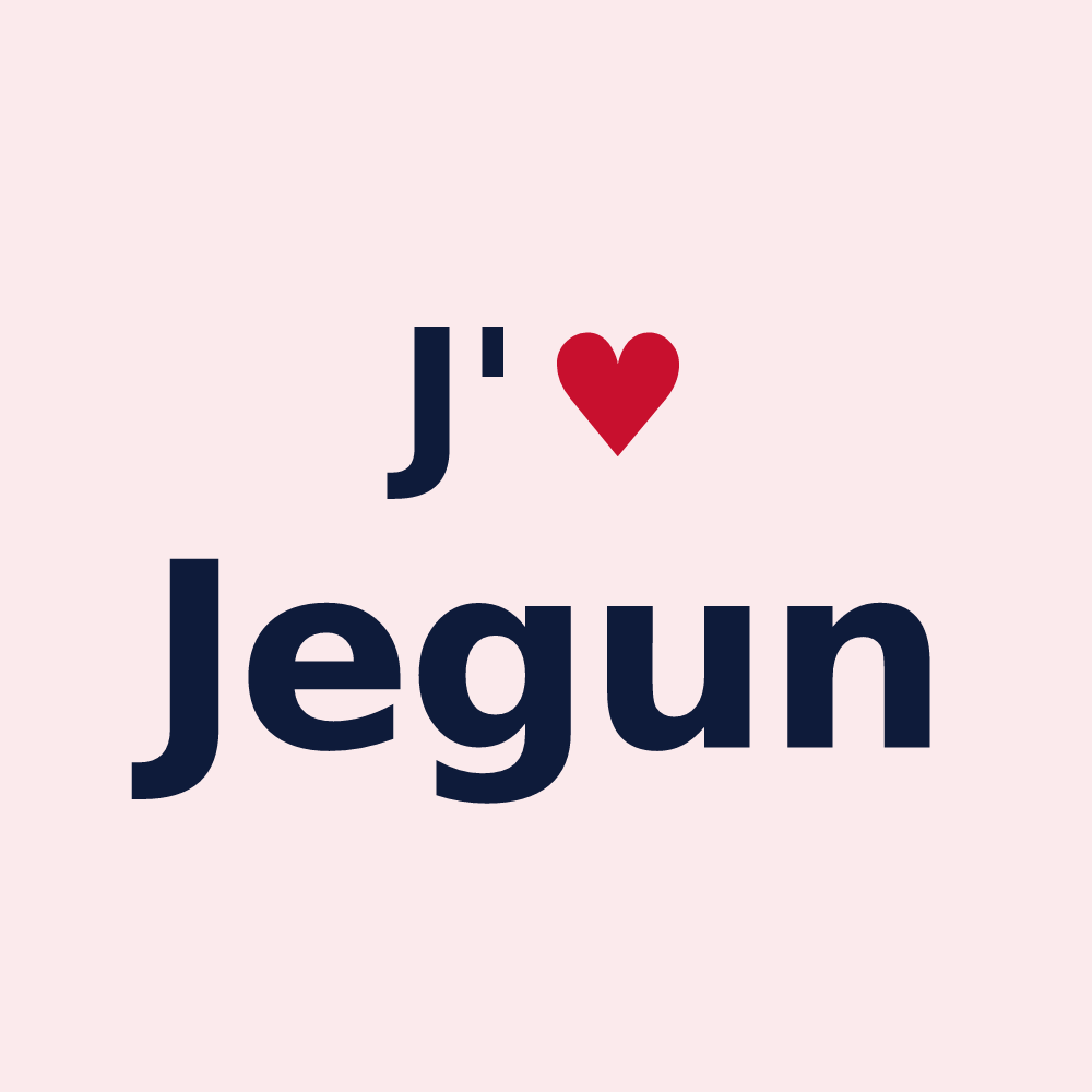 Magnet personnalisé Jegun — design J'aime Jegun