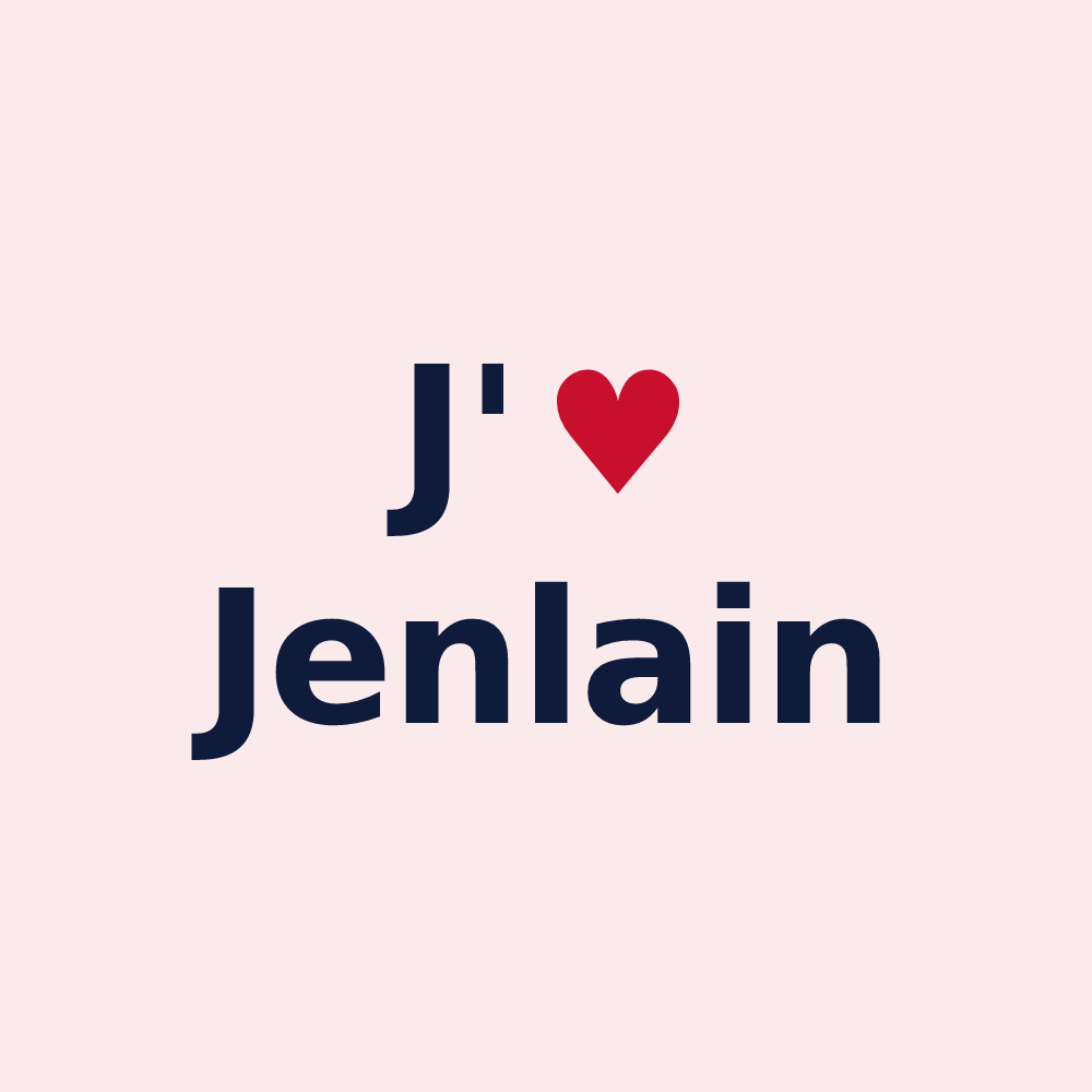 Magnet personnalisé Jenlain — design « J'aime Jenlain » imprimé sur le magnet