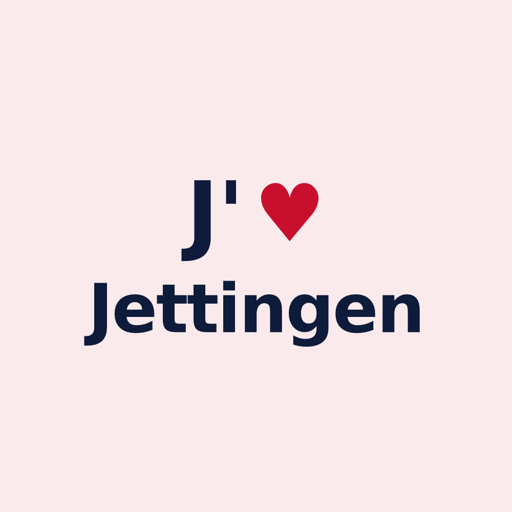 Magnet personnalisé Jettingen — design J'aime Jettingen