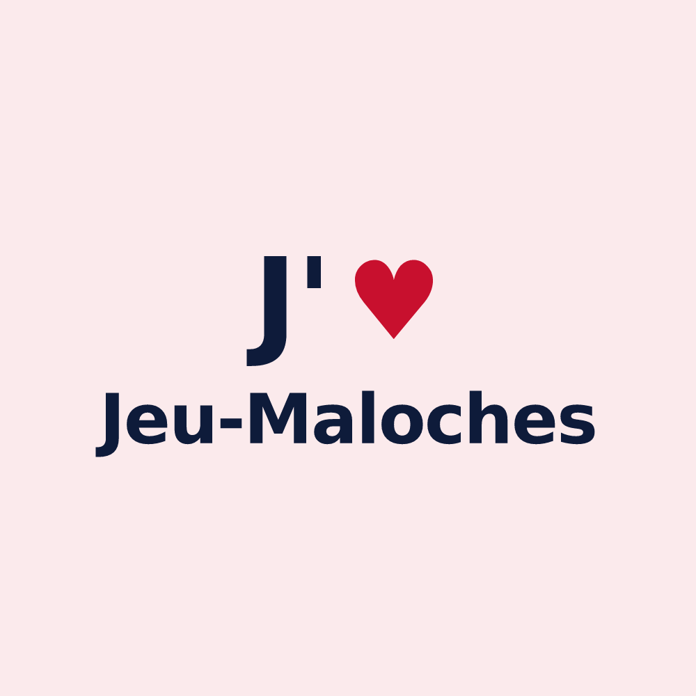 Magnet personnalisé Jeu-Maloches — design J'aime Jeu-Maloches