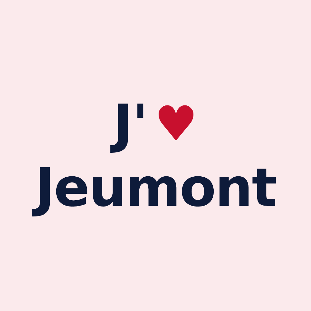 Magnet personnalisé Jeumont — design « J'aime Jeumont » imprimé sur le magnet