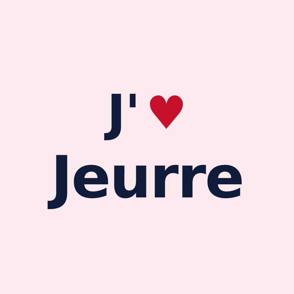Magnet personnalisé Jeurre — design J'aime Jeurre