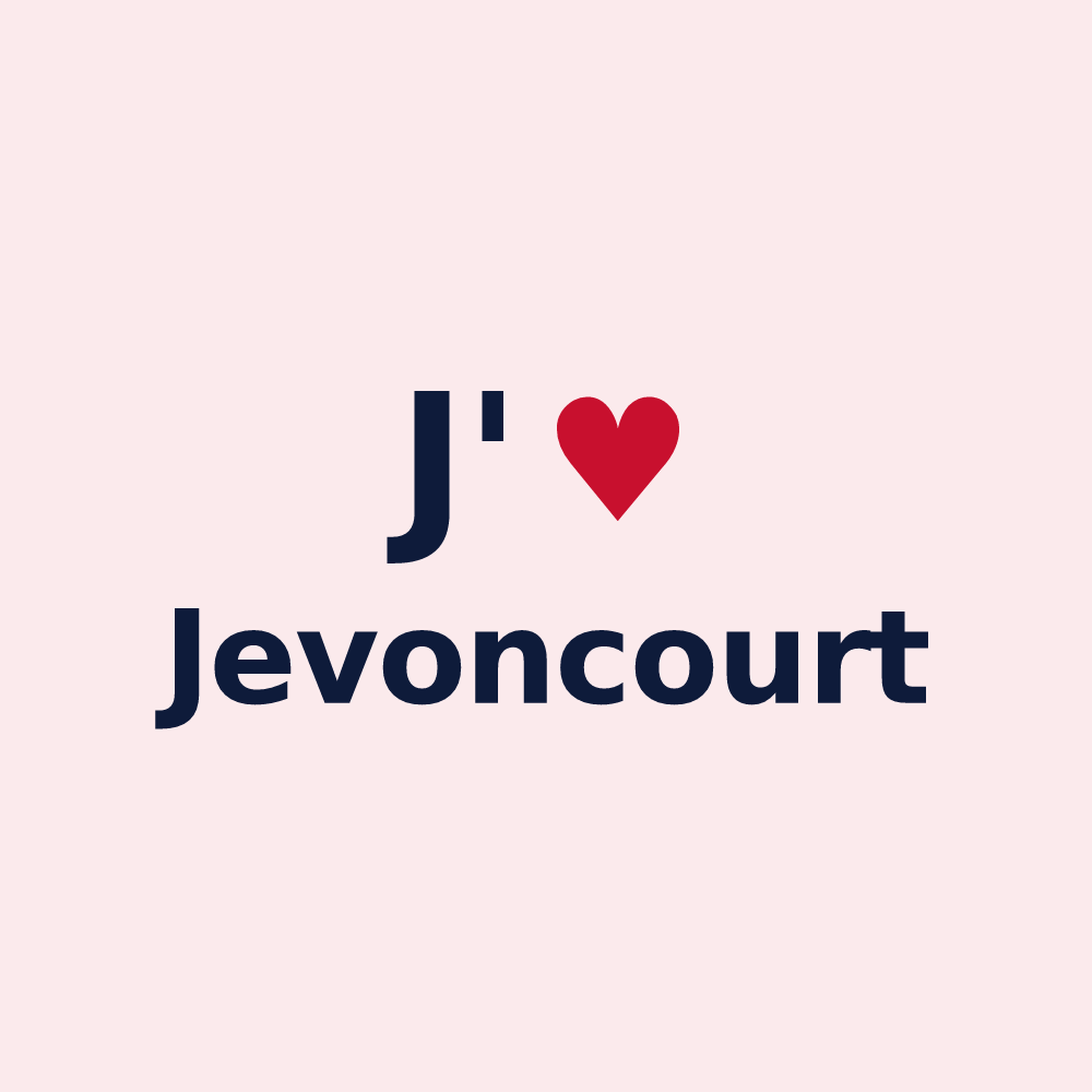 Magnet personnalisé Jevoncourt — design J'aime Jevoncourt