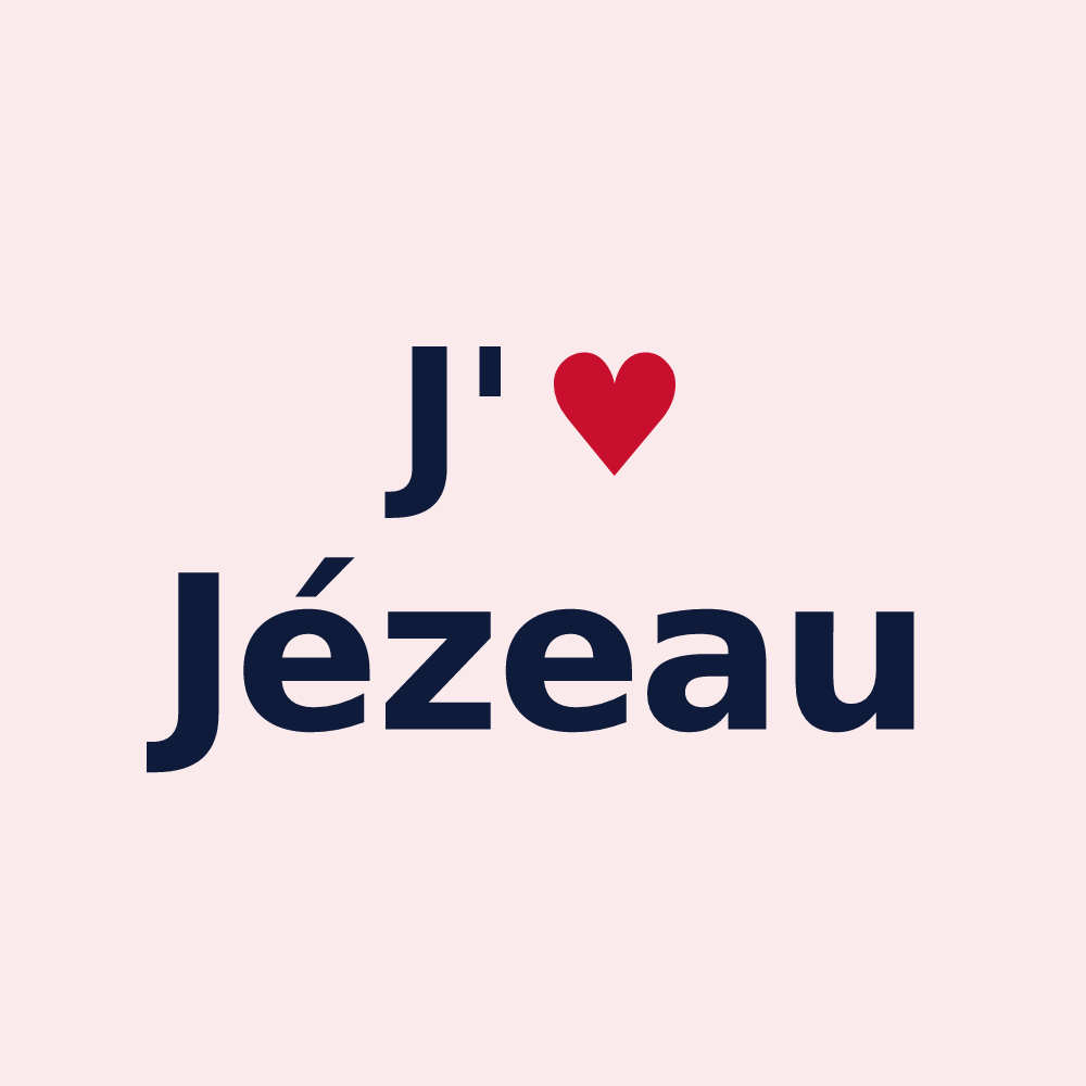 Magnet personnalisé Jézeau — design J'aime Jézeau