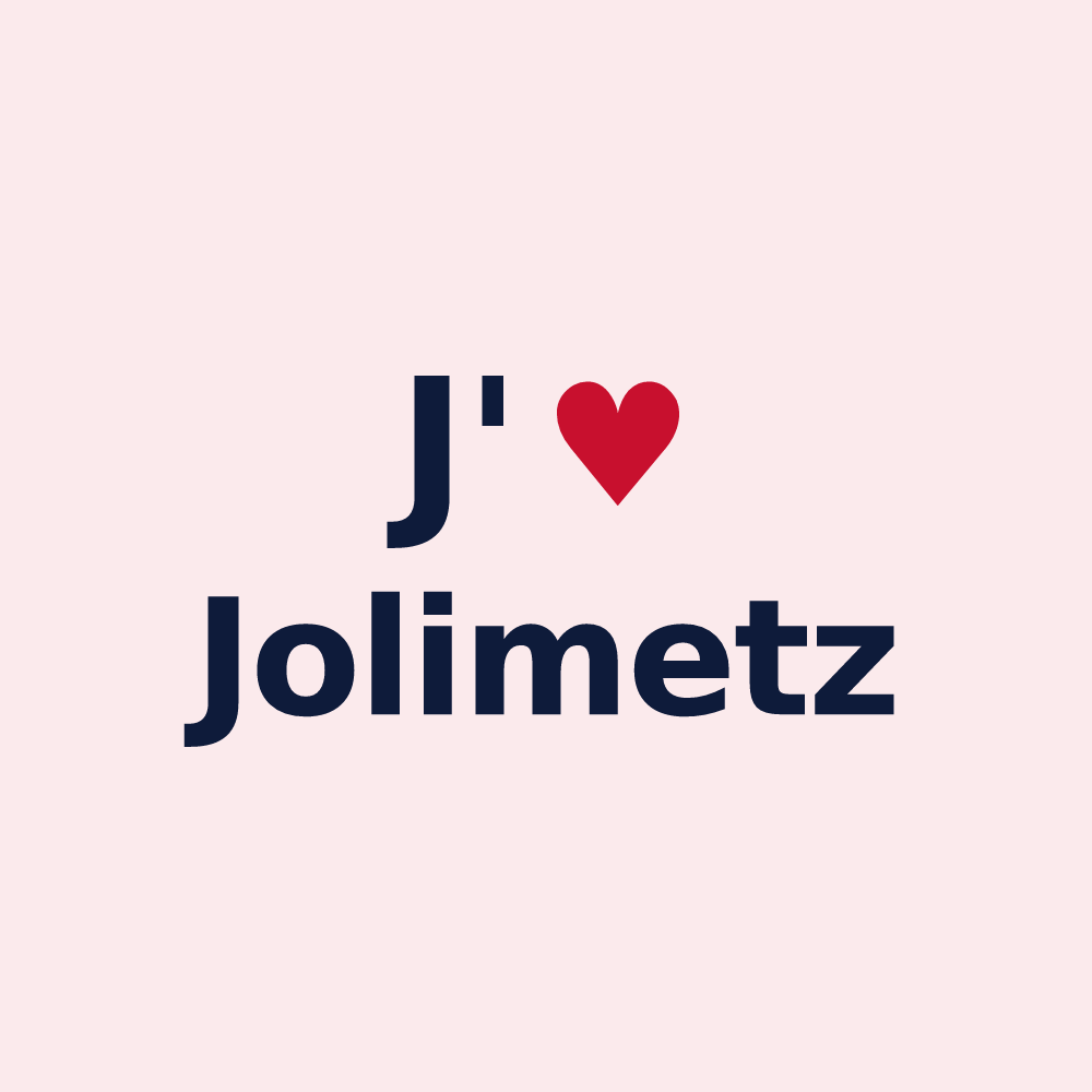 Magnet personnalisé Jolimetz — design J'aime Jolimetz