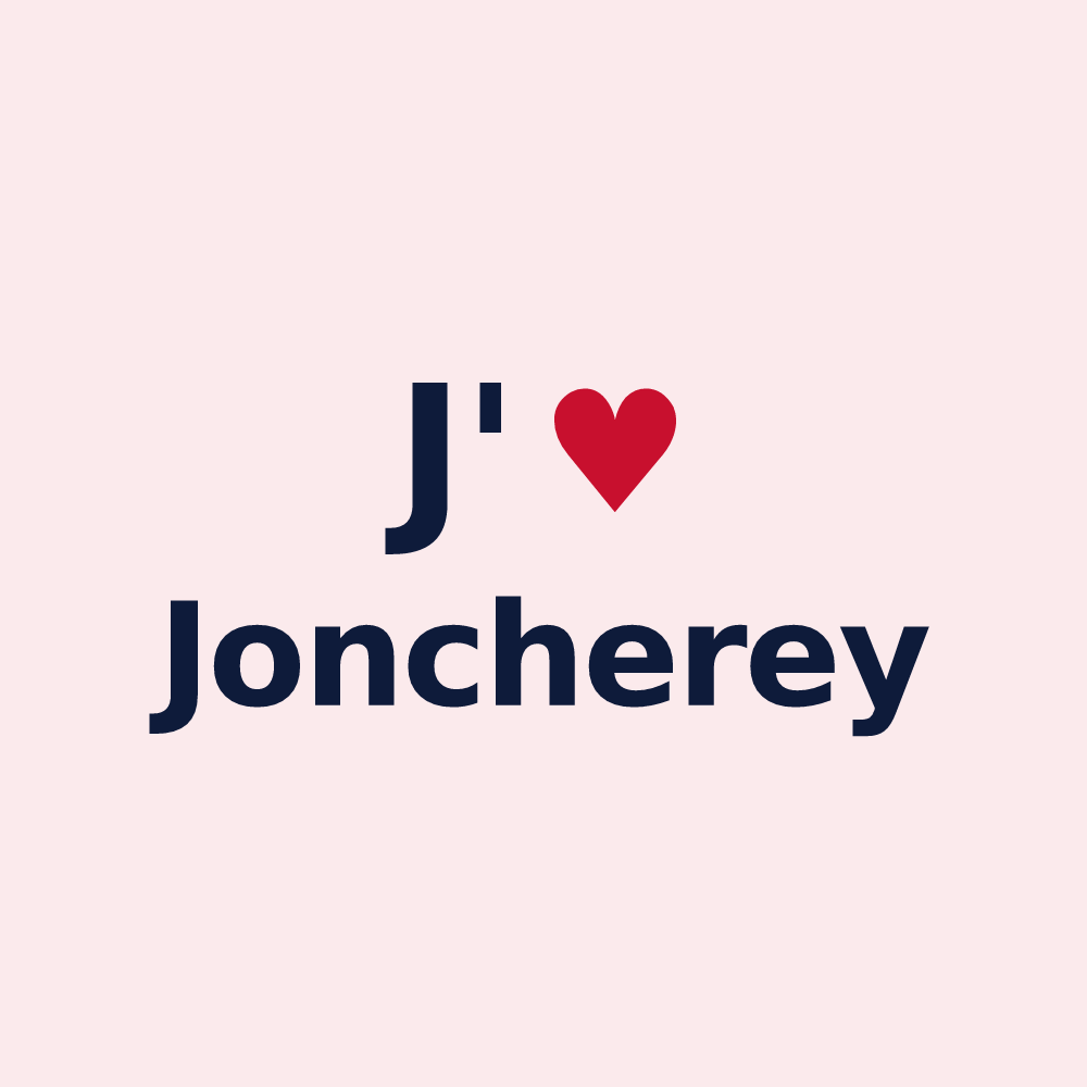 Magnet personnalisé Joncherey — design « J'aime Joncherey » imprimé sur le magnet