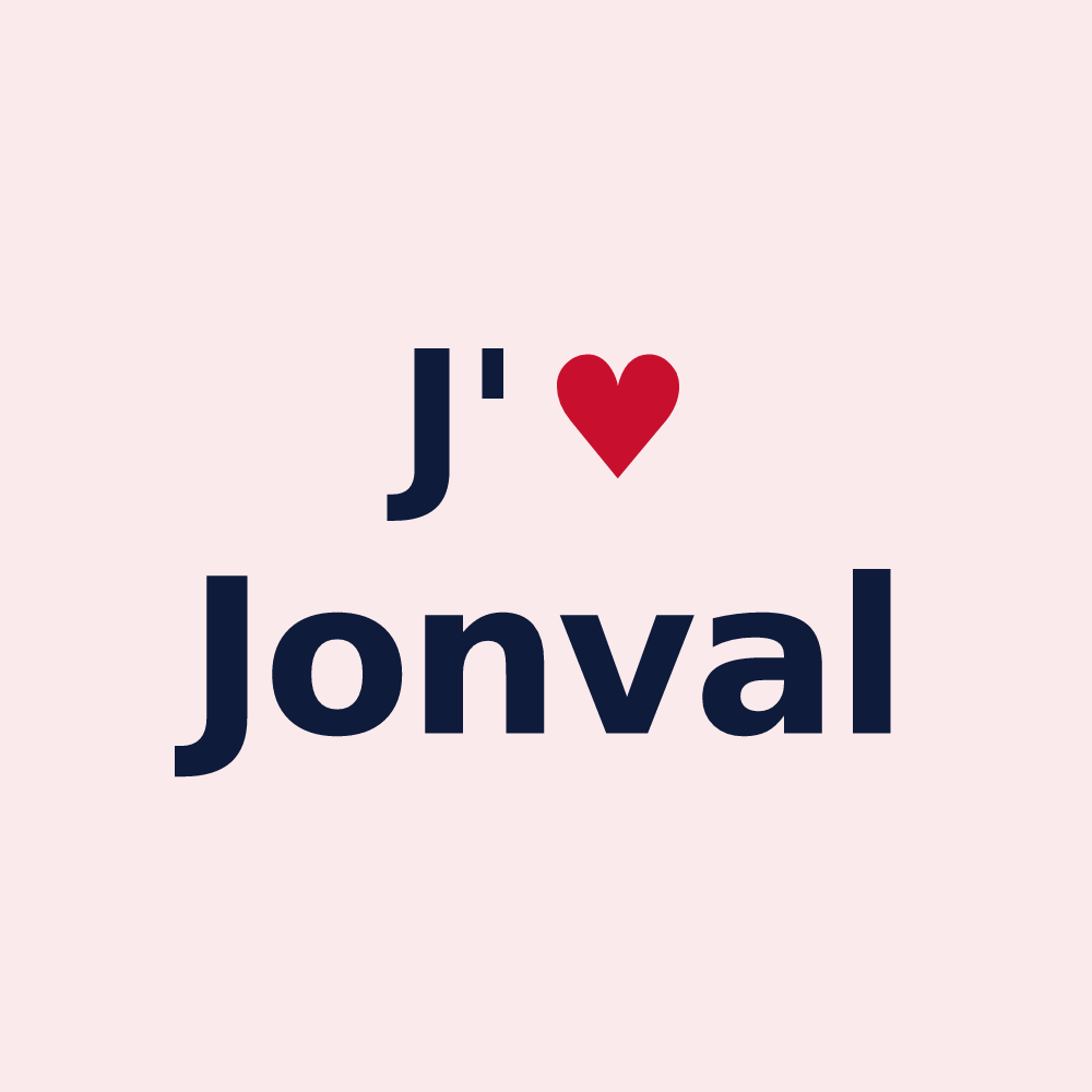 Magnet personnalisé Jonval — design J'aime Jonval