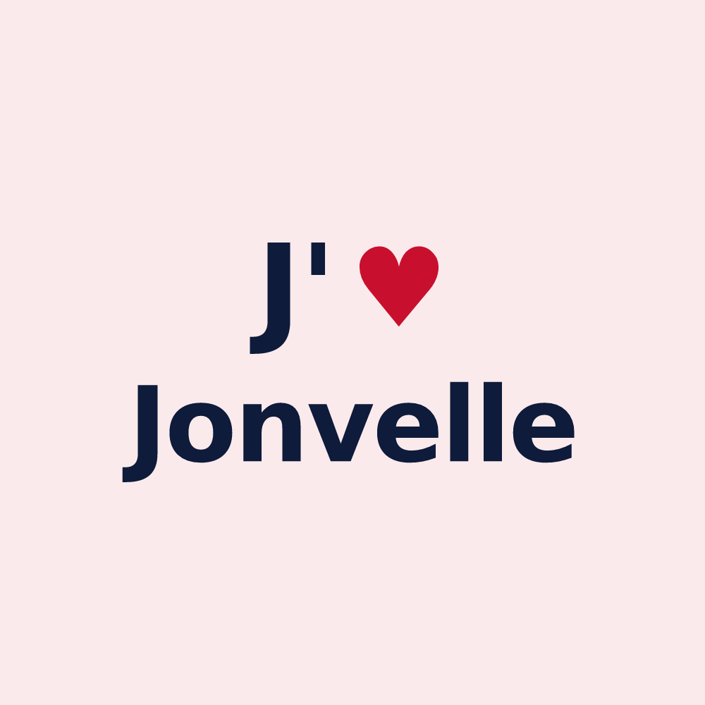 Magnet personnalisé Jonvelle — design « J'aime Jonvelle » imprimé sur le magnet