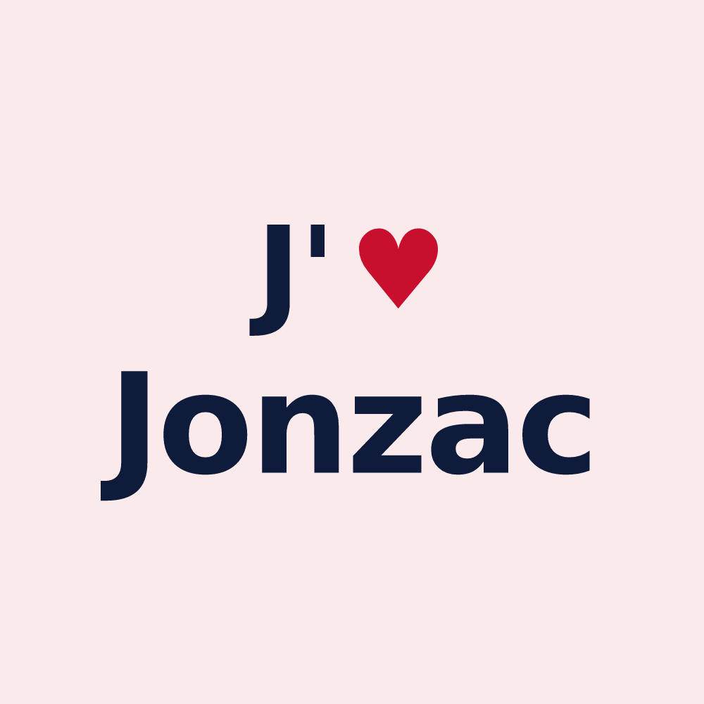 Magnet personnalisé Jonzac — design J'aime Jonzac