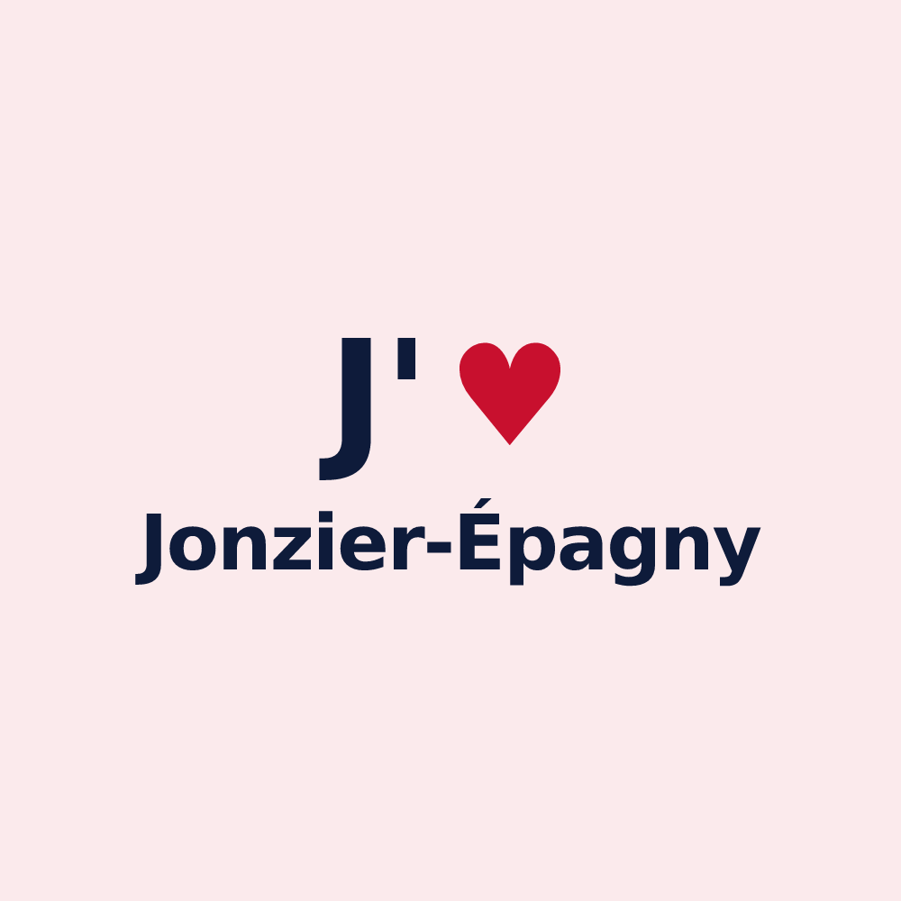 Magnet personnalisé Jonzier-Épagny — design J'aime Jonzier-Épagny