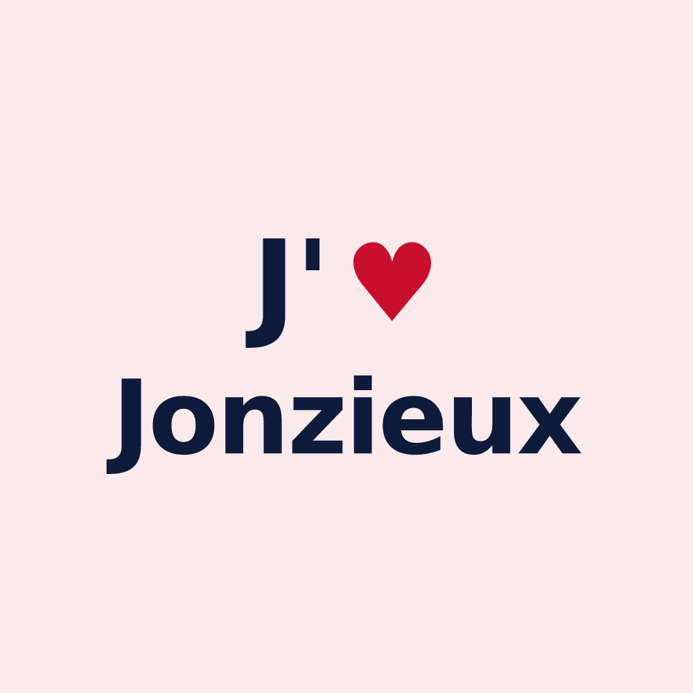 Magnet personnalisé Jonzieux — design J'aime Jonzieux