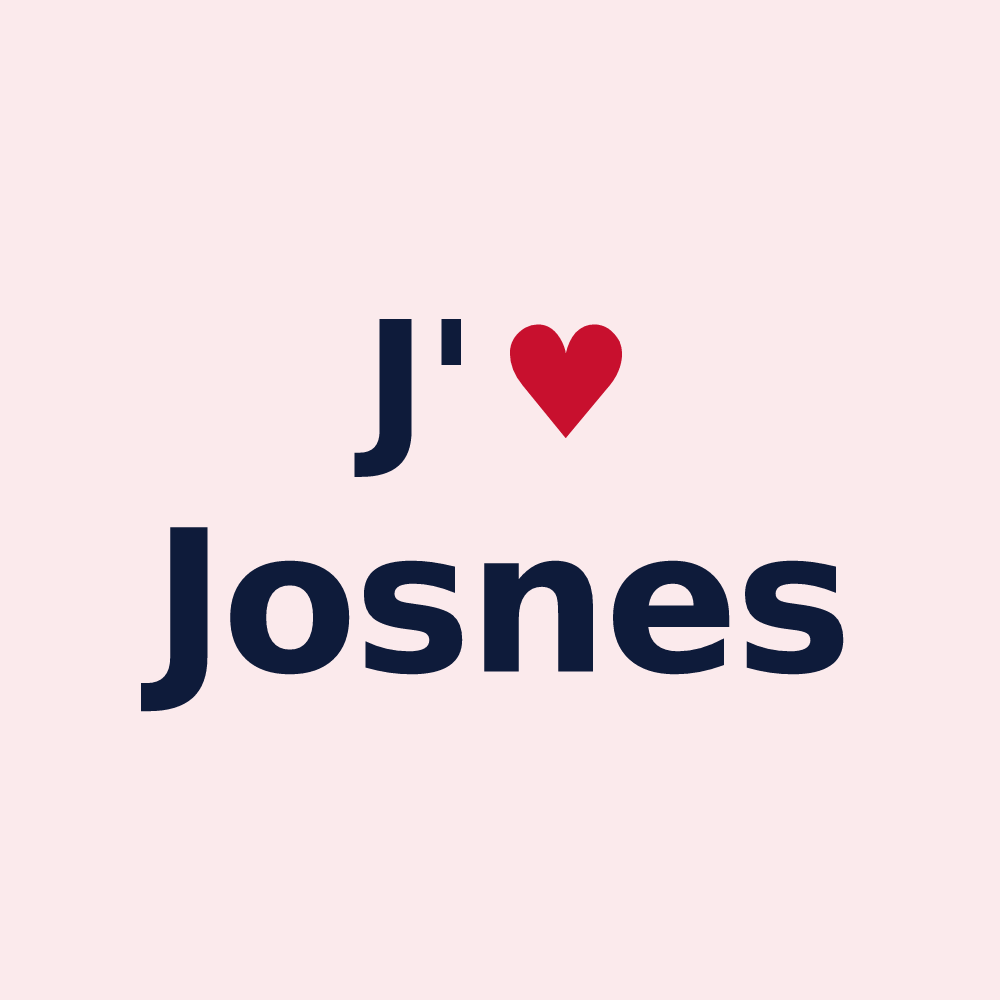 Magnet personnalisé Josnes — design J'aime Josnes