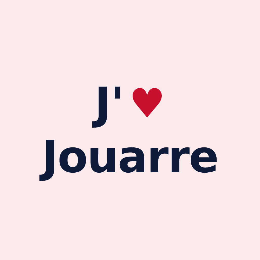 Magnet personnalisé Jouarre — design « J'aime Jouarre » imprimé sur le magnet