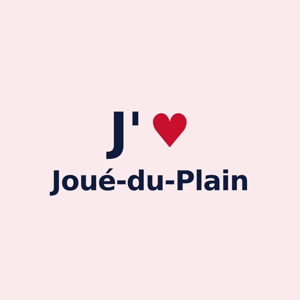 Magnet personnalisé Joué-du-Plain — design J'aime Joué-du-Plain