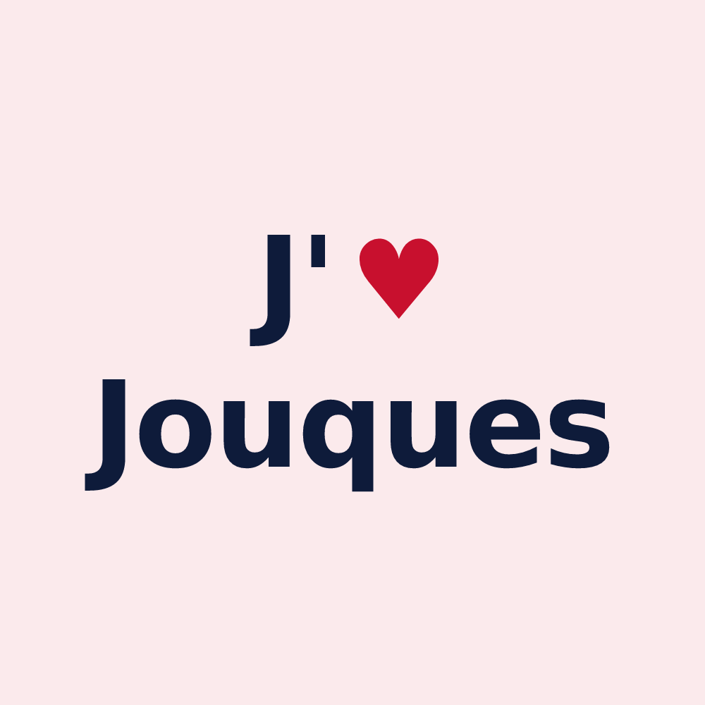 Magnet personnalisé Jouques — design « J'aime Jouques » imprimé sur le magnet
