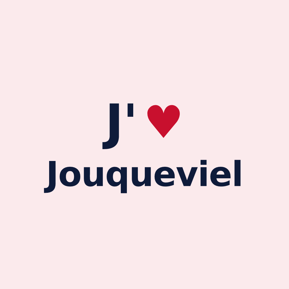 Magnet personnalisé Jouqueviel — design J'aime Jouqueviel