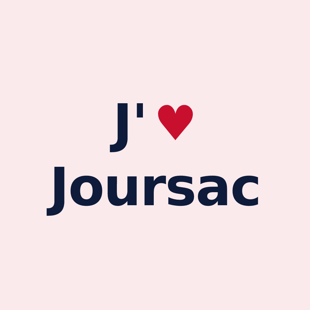 Magnet personnalisé Joursac — design J'aime Joursac