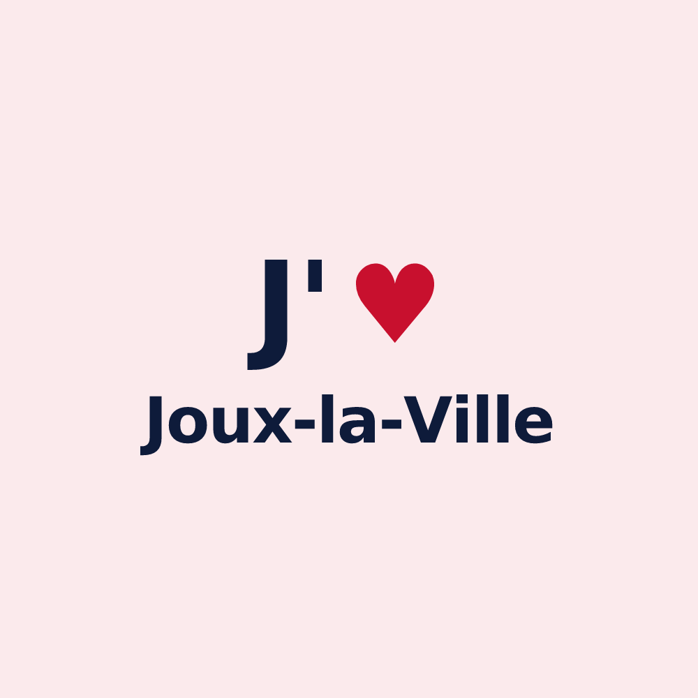 Magnet personnalisé Joux-la-Ville — design J'aime Joux-la-Ville