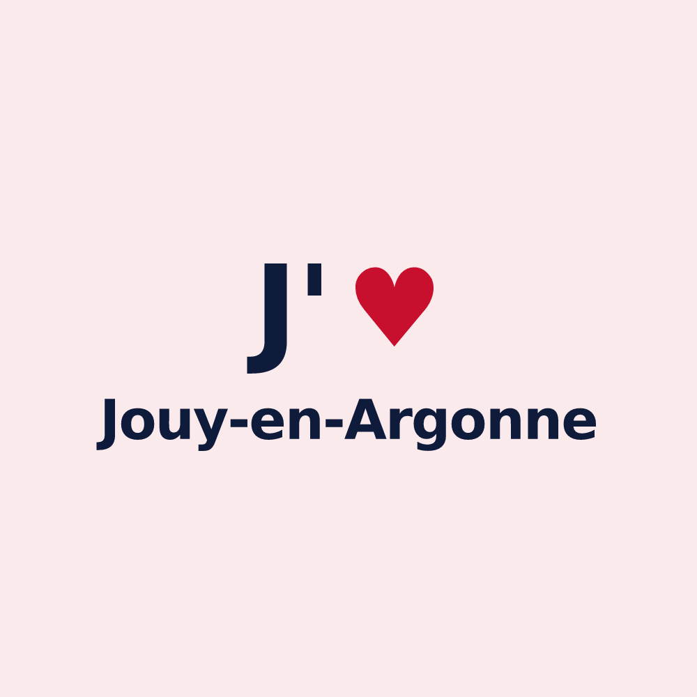 Magnet personnalisé Jouy-en-Argonne — design J'aime Jouy-en-Argonne