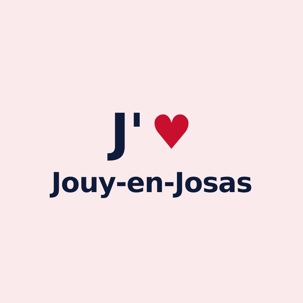 Magnet personnalisé Jouy-en-Josas — design J'aime Jouy-en-Josas