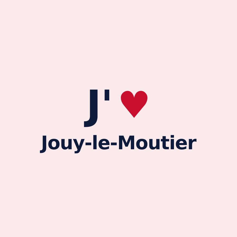Magnet personnalisé Jouy-le-Moutier — design J'aime Jouy-le-Moutier