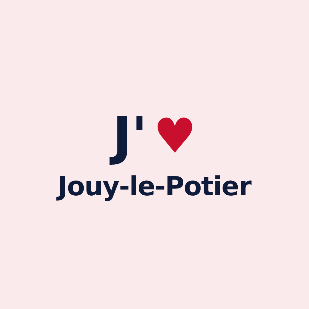Magnet personnalisé Jouy-le-Potier — design J'aime Jouy-le-Potier