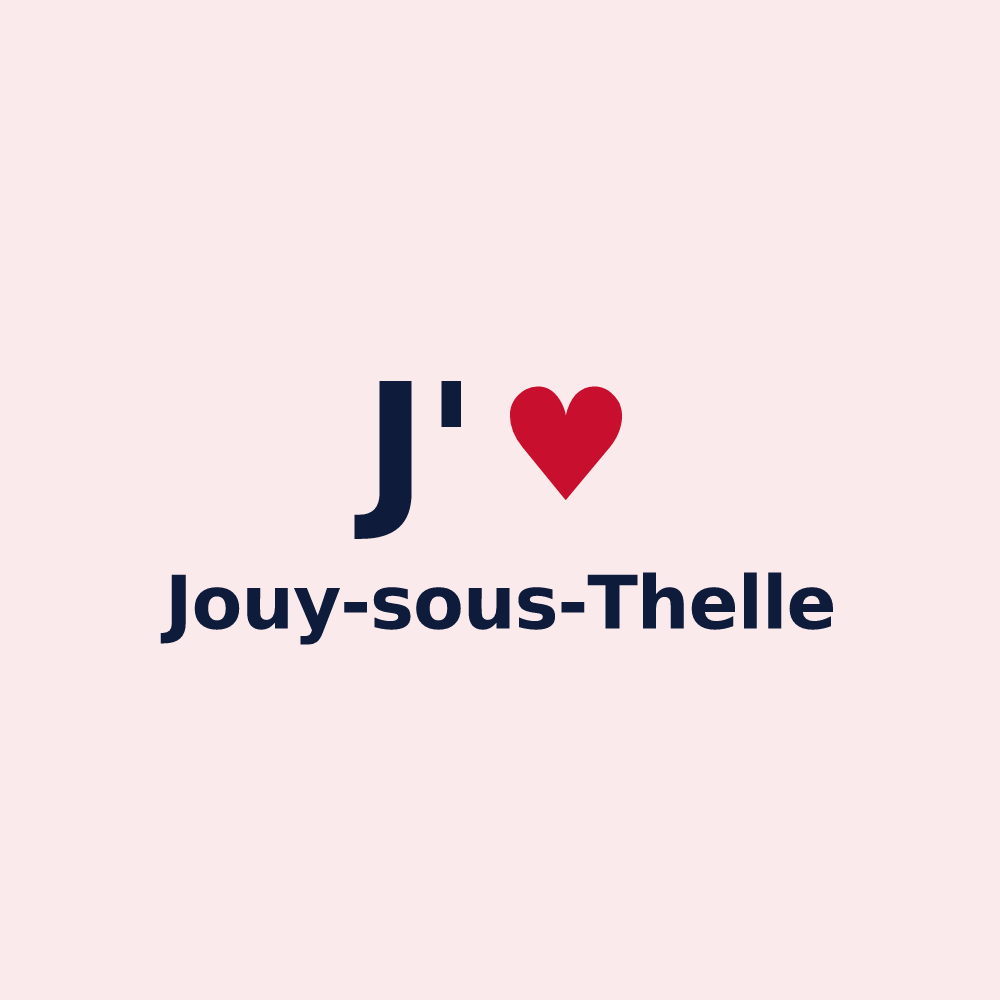Magnet personnalisé Jouy-sous-Thelle — design « J'aime Jouy-sous-Thelle » imprimé sur le magnet