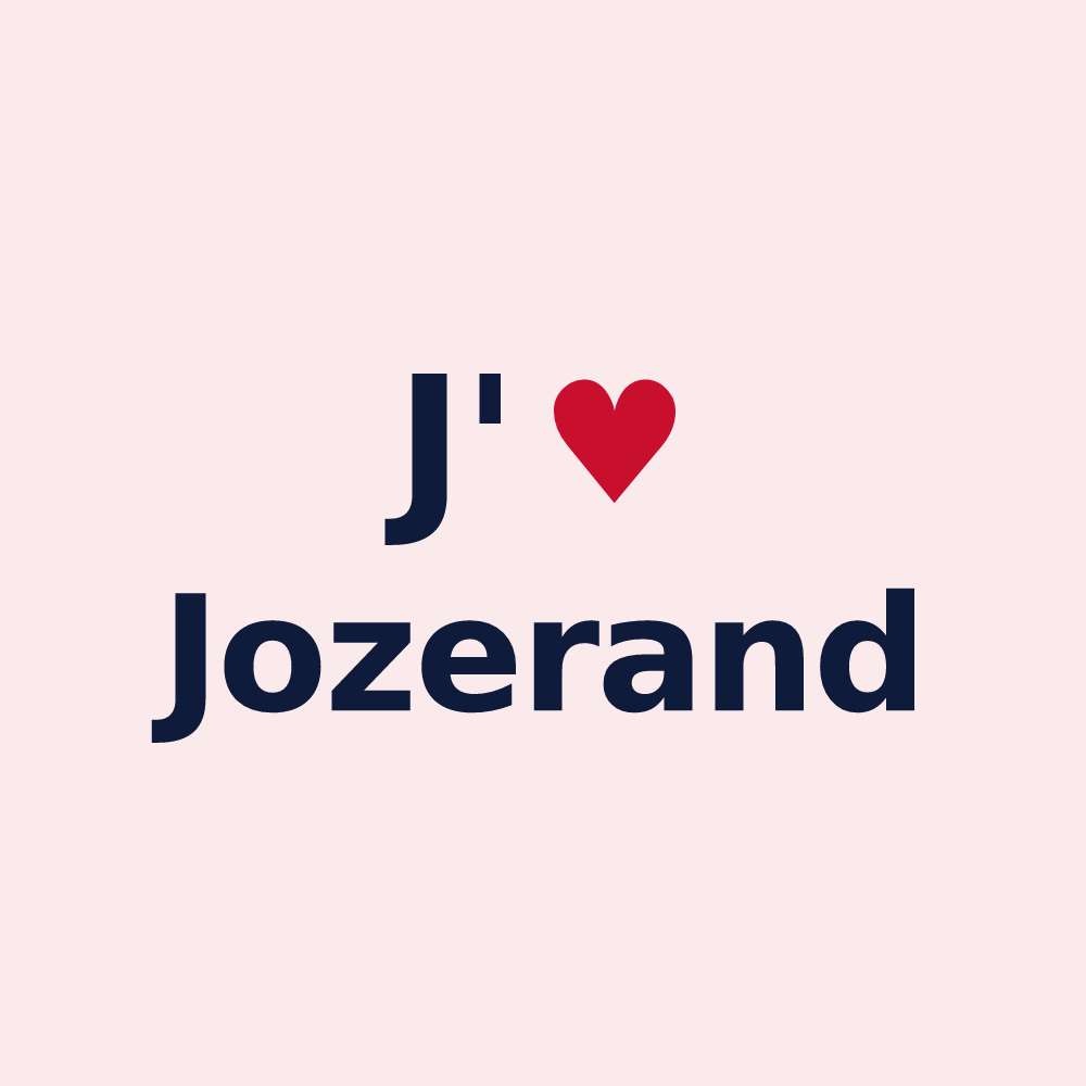 Magnet personnalisé Jozerand — design J'aime Jozerand