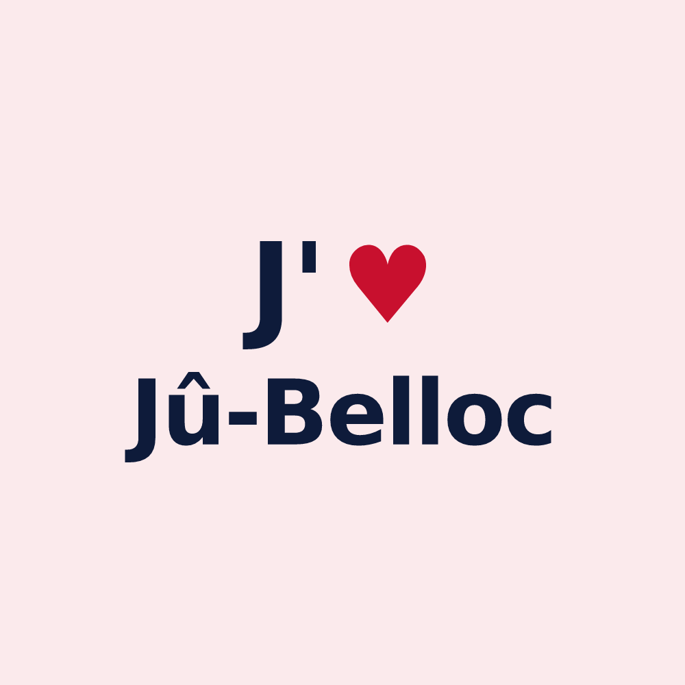 Magnet personnalisé Jû-Belloc — design J'aime Jû-Belloc