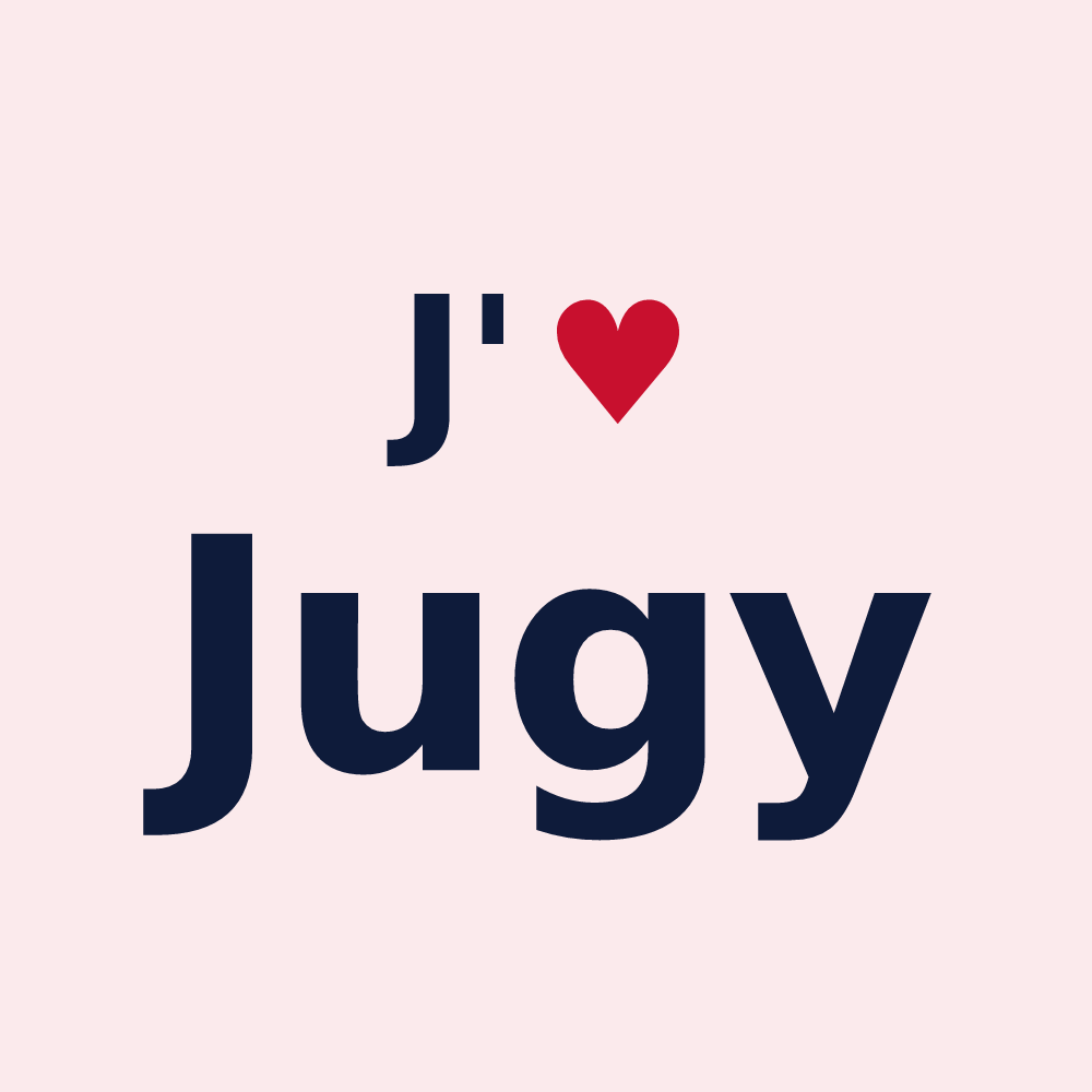Magnet personnalisé Jugy — design J'aime Jugy