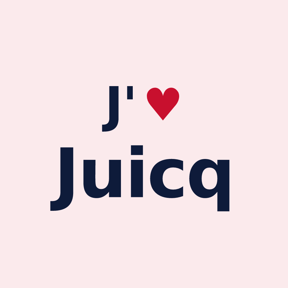 Magnet personnalisé Juicq — design J'aime Juicq