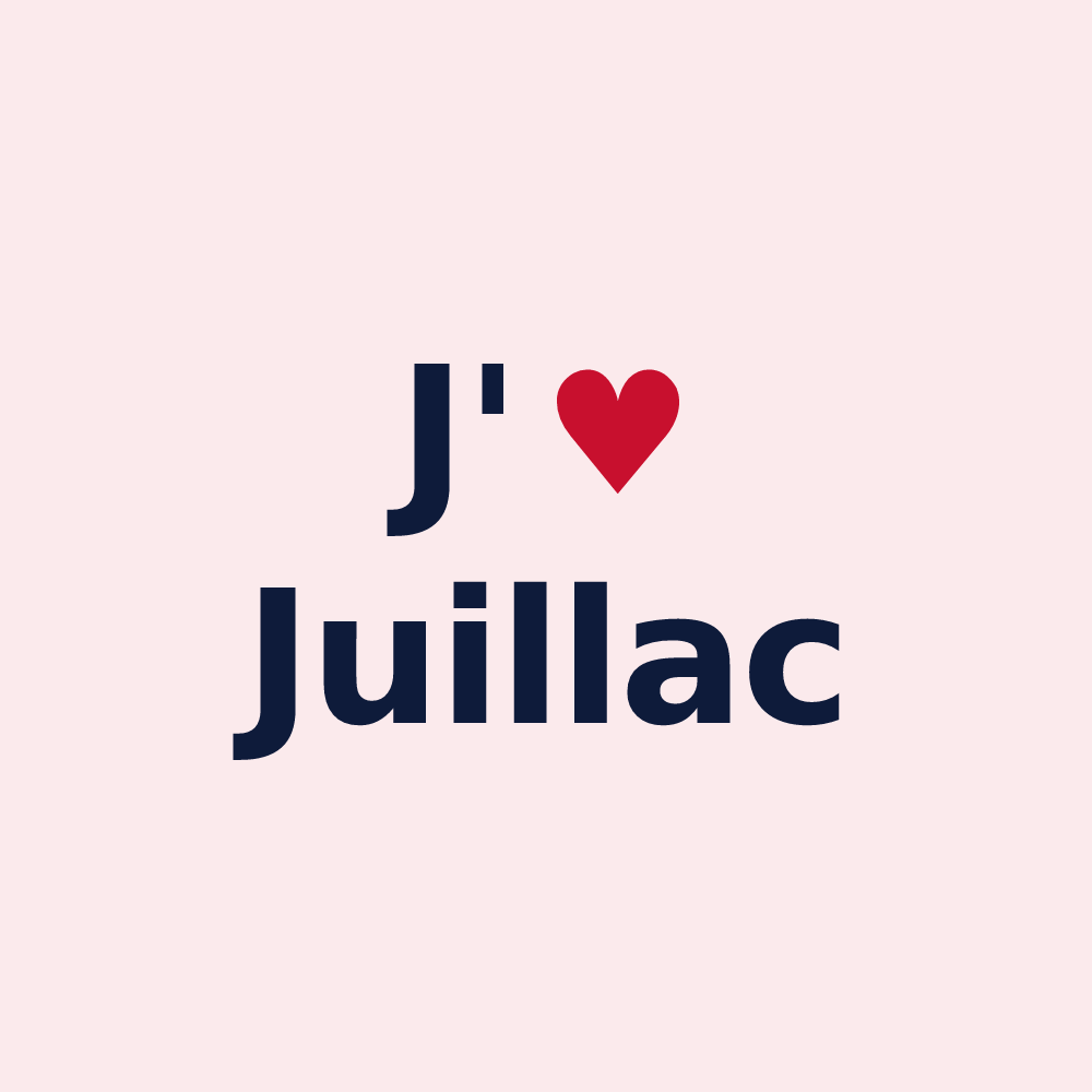 Magnet personnalisé Juillac — design J'aime Juillac