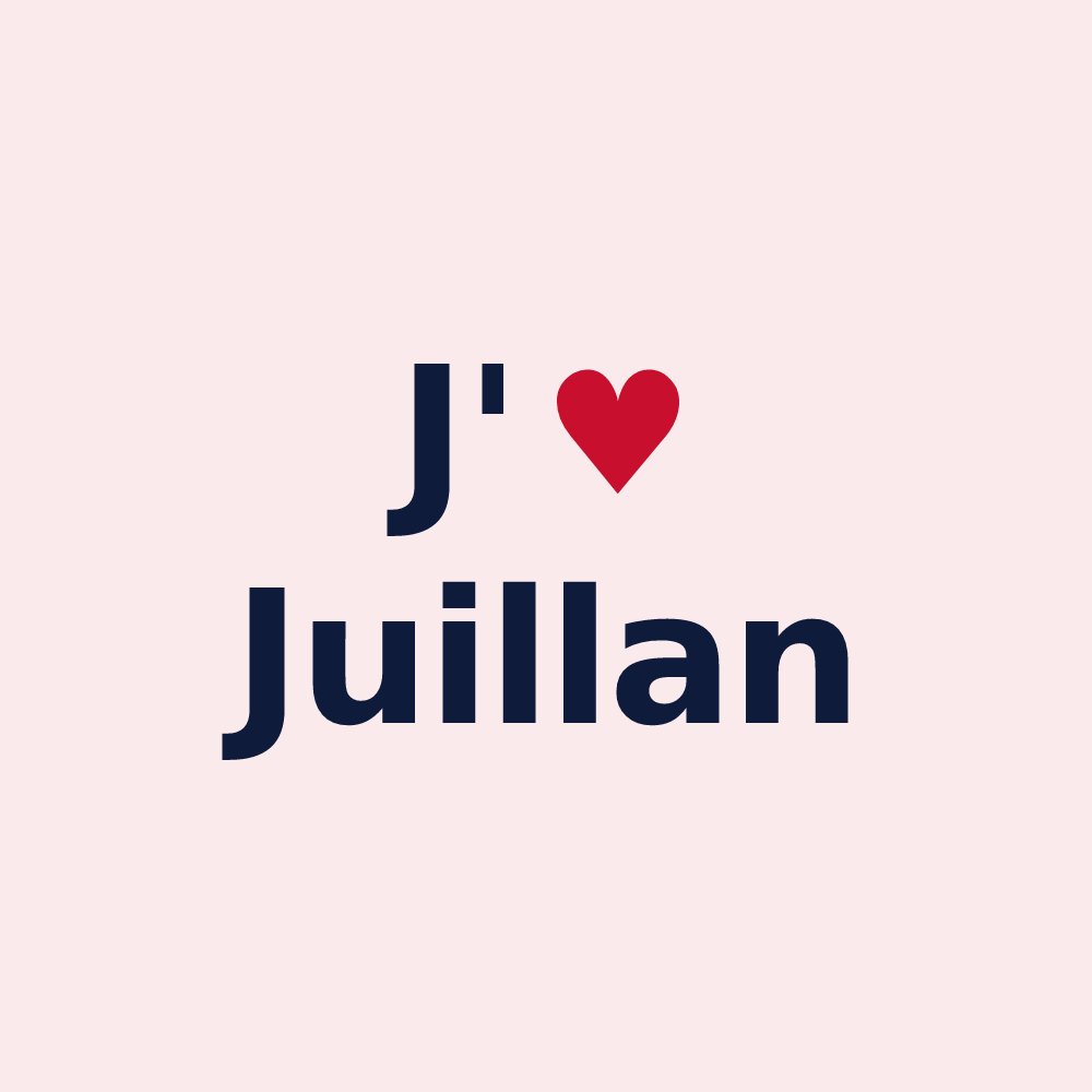 Magnet personnalisé Juillan — design J'aime Juillan