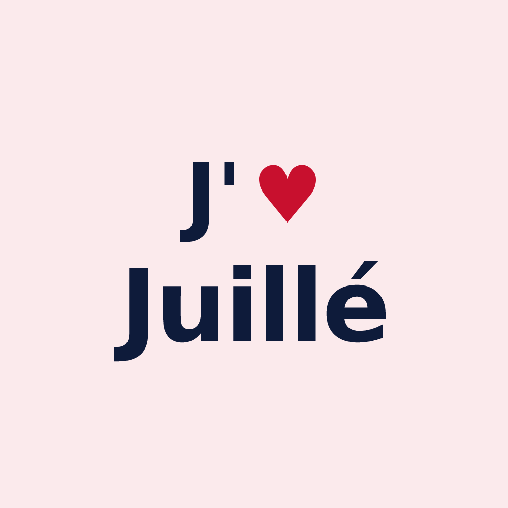Magnet personnalisé Juillé — design J'aime Juillé
