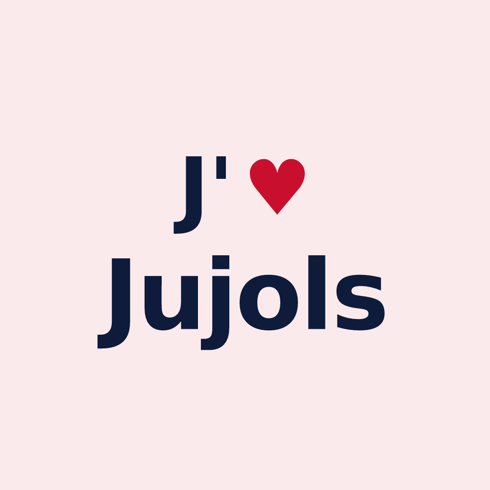 Magnet personnalisé Jujols — design J'aime Jujols