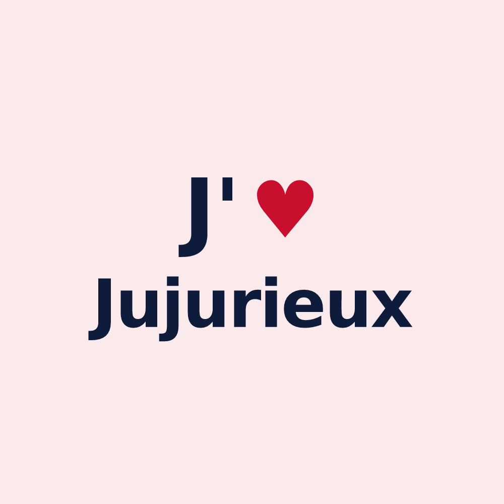 Magnet personnalisé Jujurieux — design J'aime Jujurieux