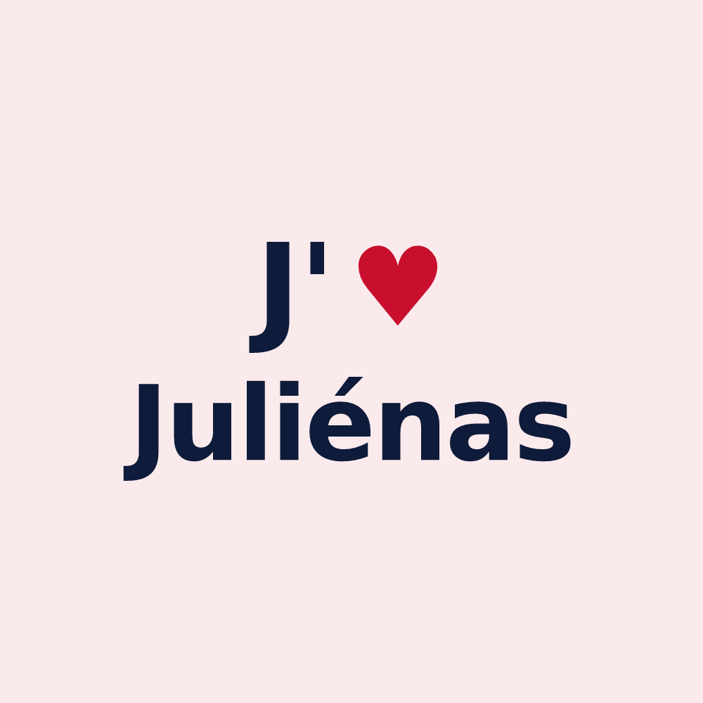 Magnet personnalisé Juliénas — design J'aime Juliénas