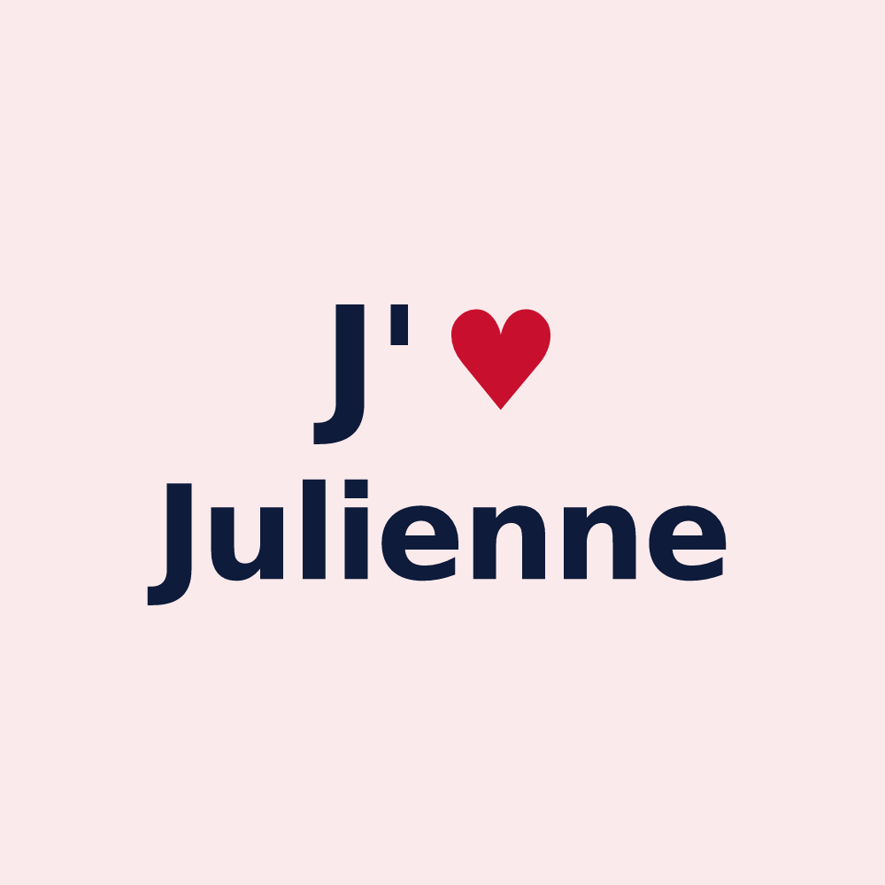 Magnet personnalisé Julienne — design J'aime Julienne