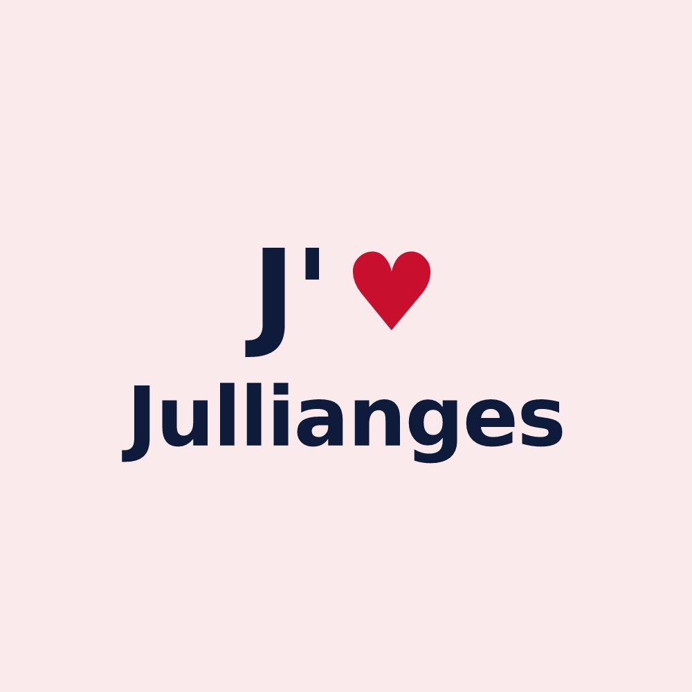 Magnet personnalisé Jullianges — design J'aime Jullianges