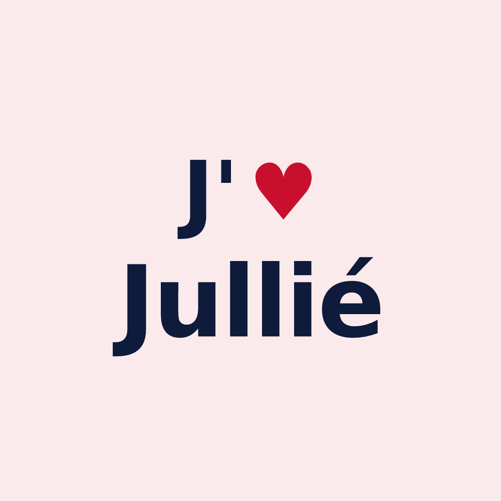 Magnet personnalisé Jullié — design J'aime Jullié