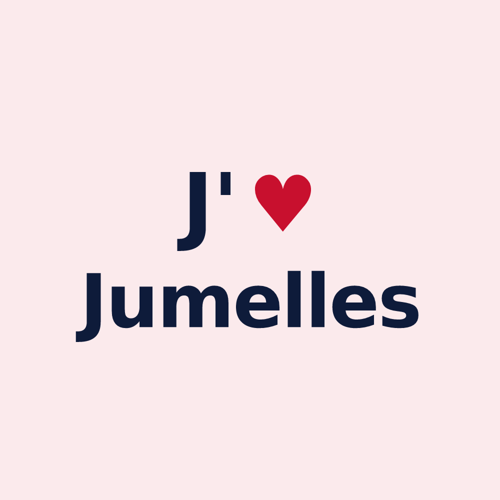 Magnet personnalisé Jumelles — design J'aime Jumelles