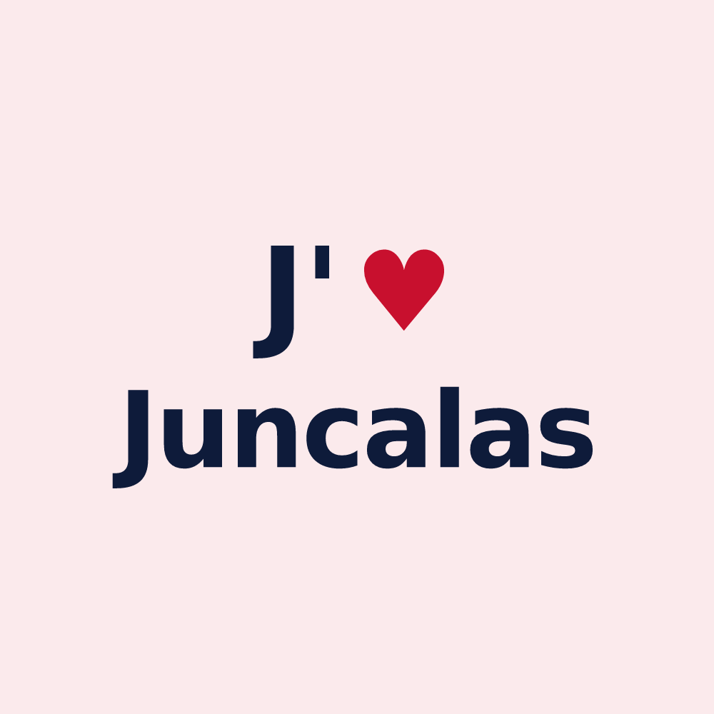 Magnet personnalisé Juncalas — design J'aime Juncalas