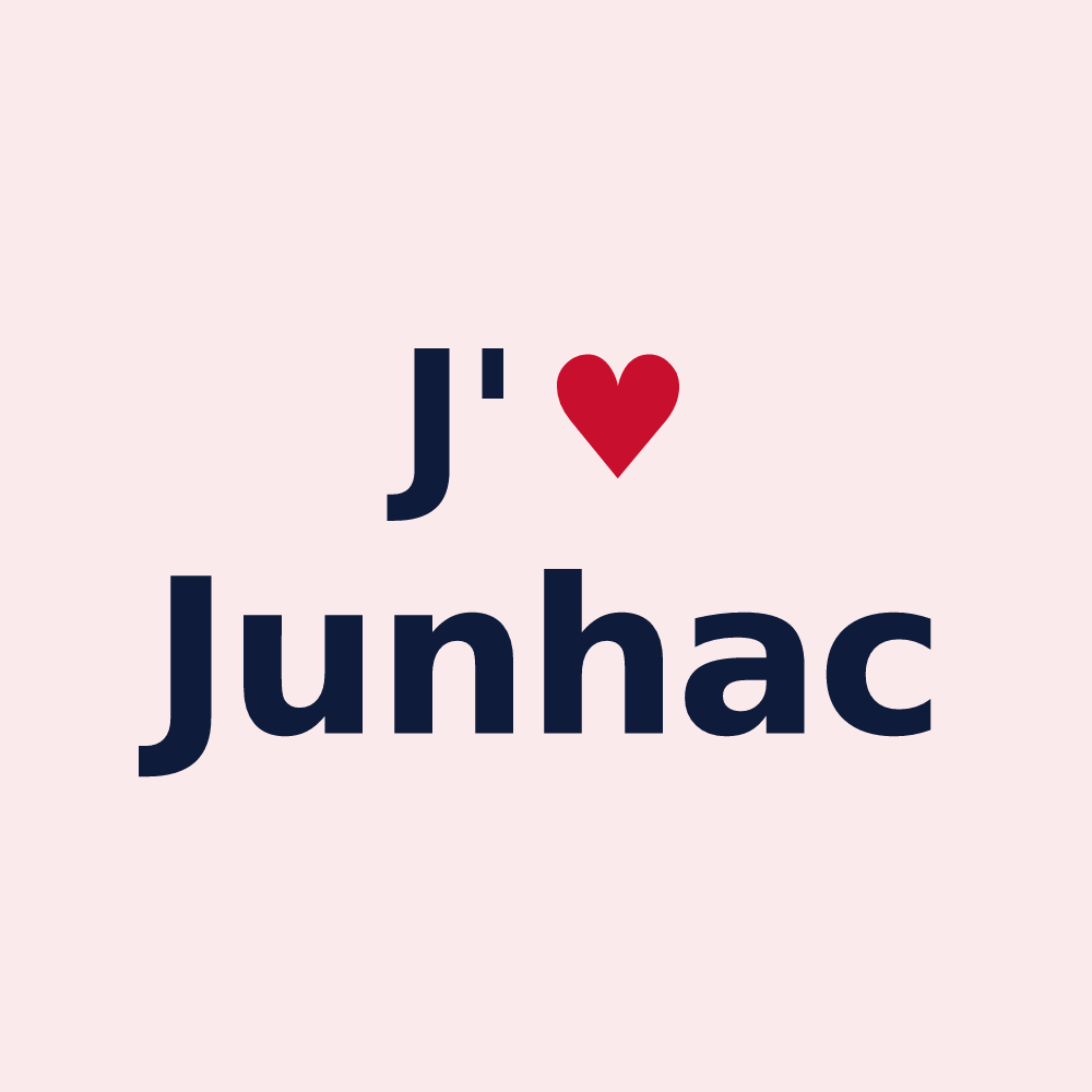 Magnet personnalisé Junhac — design J'aime Junhac