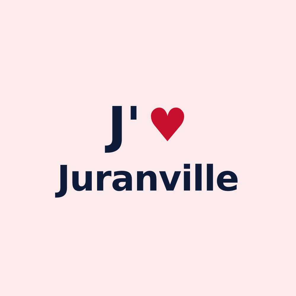 Magnet personnalisé Juranville — design J'aime Juranville