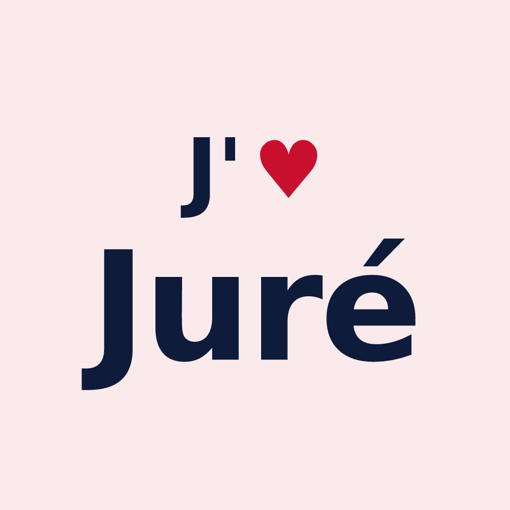 Magnet personnalisé Juré — design J'aime Juré